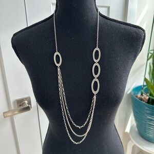 Silpada Silver Multi-Strand Necklace with Oval Accents